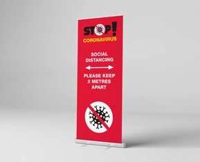 Roller Banner Please Stand 2m Apart